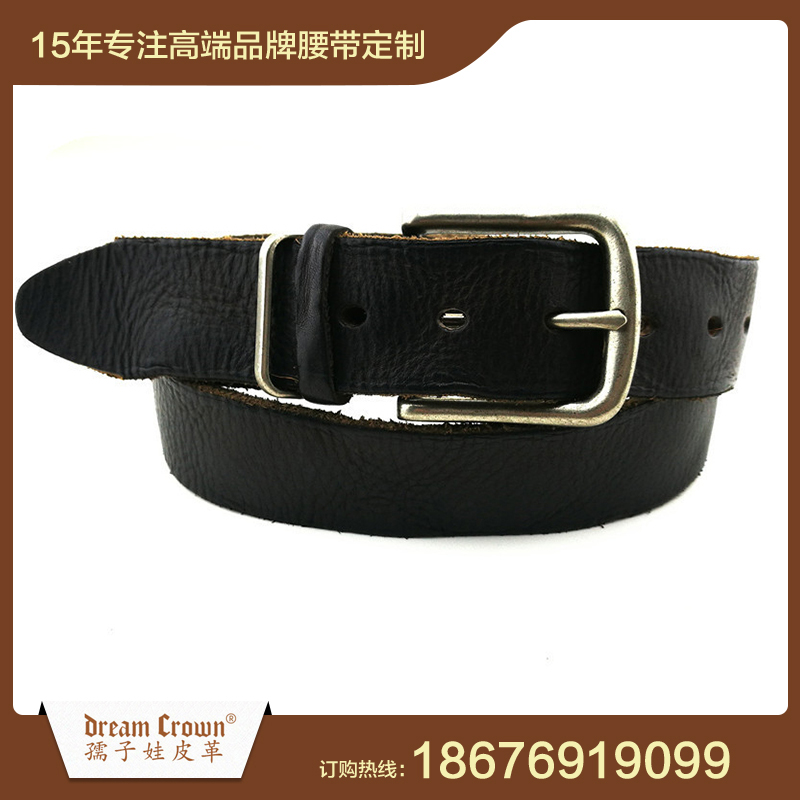 復古風真皮腰帶定制